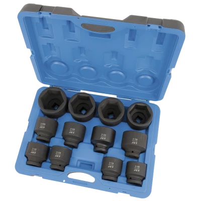 Jet 1" Dr. Jumbo Impact Socket Set - SAE Jumbo - 6 Point - 12 Piece Power Tool Accessories 3 Jet 1" Dr. Jumbo Impact Socket Set - SAE Jumbo - 6 Point - 12 Piece Power Tool Accessories