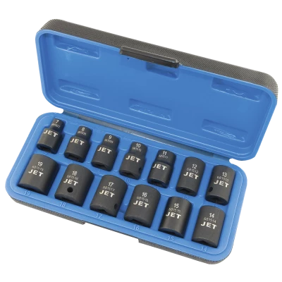 Jet 3/8" Dr. Impact Socket Set - Metric - 6 Point - 13 Piece Power Tool Accessories 3 Jet 3/8" Dr. Impact Socket Set - Metric - 6 Point - 13 Piece Power Tool Accessories