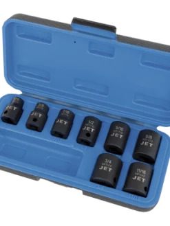 Jet 3/8" Dr. Impact Socket Set - SAE - 6 Point - 8 Piece