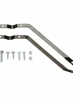 Globe Commercial Products Metal Broom Brace With Black Powder Coat And Wing Nuts In Poly Bag Cleaning Tools