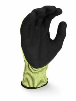 DeWalt Workwear Work Gloves DeWalt DPG855 Hi-Vis Cut Resistant Fiberglass Glove With Foam Nitrile Palm - Pack Of 12 Pairs